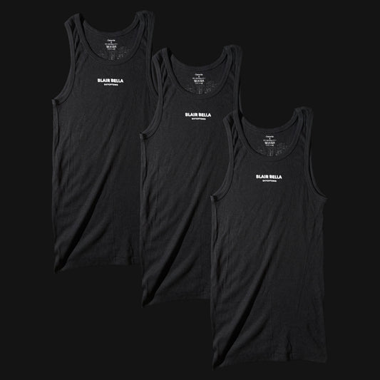 Blair Bella Tank in Black, Three Pack